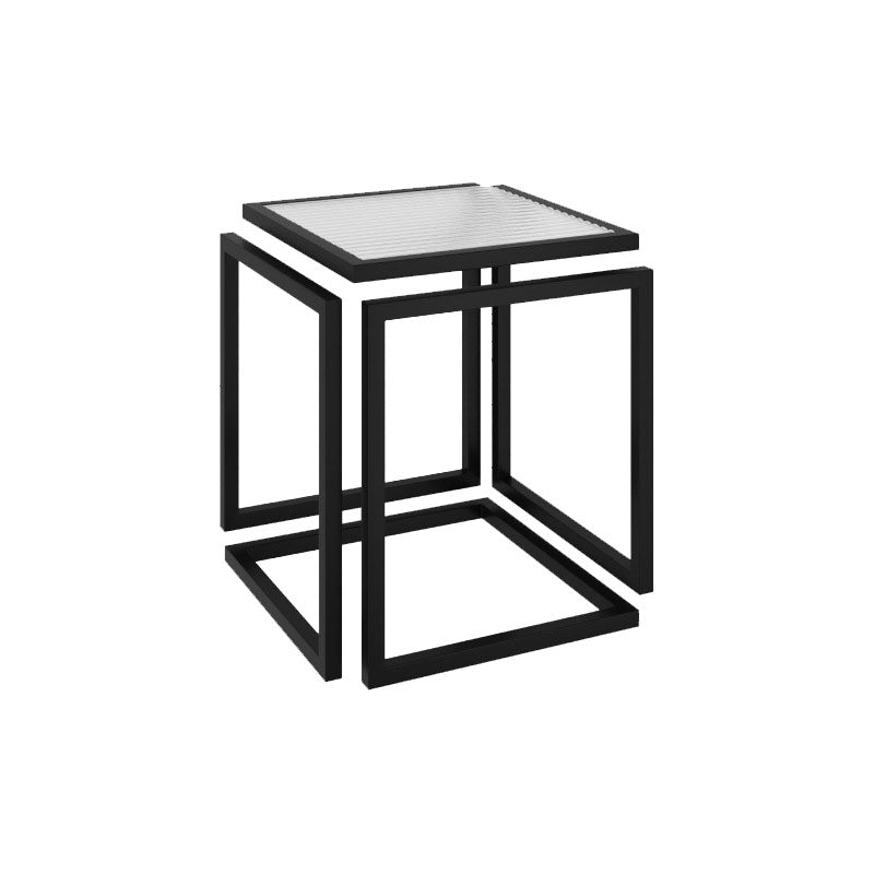 17.72" Tall Contemporary Style Side End Table Metal Frame Sofa Side Accent Table