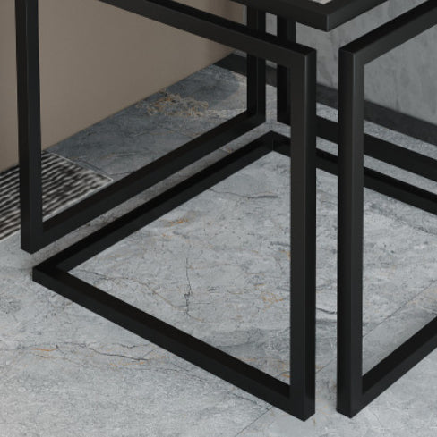 17.72" Tall Contemporary Style Side End Table Metal Frame Sofa Side Accent Table