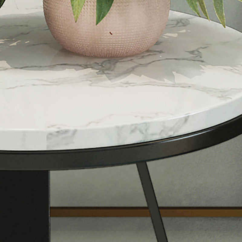 19.69 inch Wide Contemporary Style Side End Table Metal Round Sofa Side Accent Table
