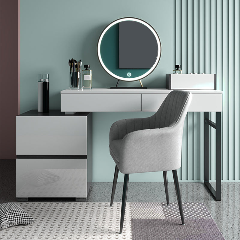 Contemporary Vanity Dressing Table Set 4 Drawer Makeup Vanity Desk Table