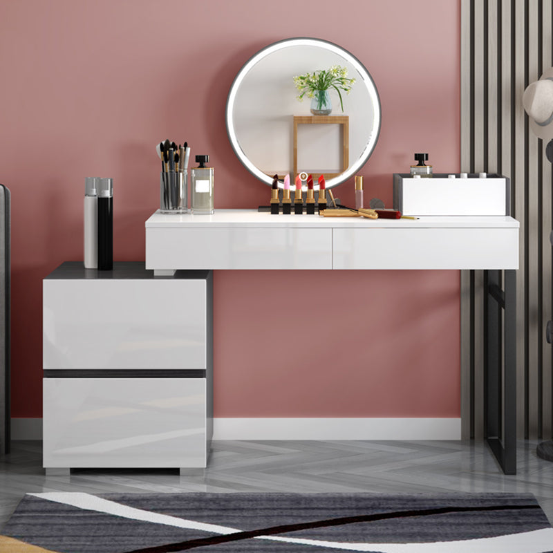 Contemporary Vanity Dressing Table Set 4 Drawer Makeup Vanity Desk Table