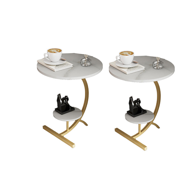 Abstract Round End Table Minimalist Side End Table for Living Room