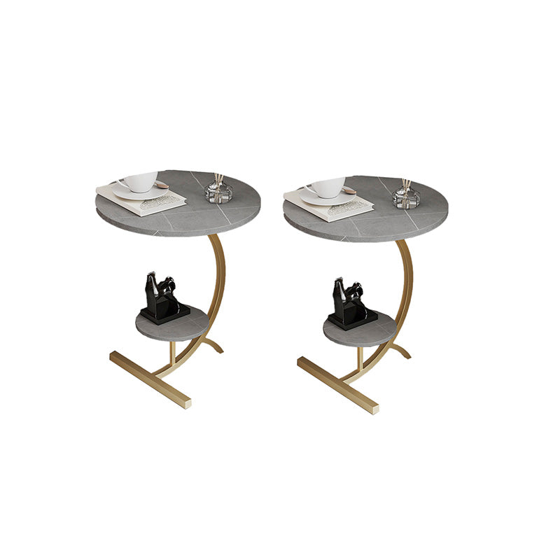 Abstract Round End Table Minimalist Side End Table for Living Room