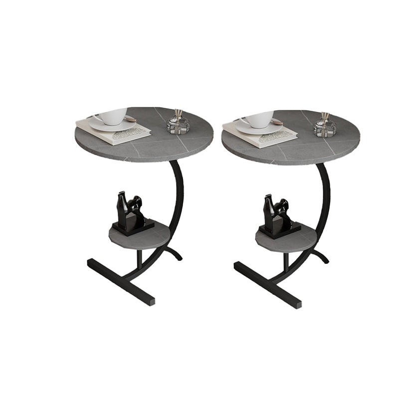 Abstract Round End Table Minimalist Side End Table for Living Room