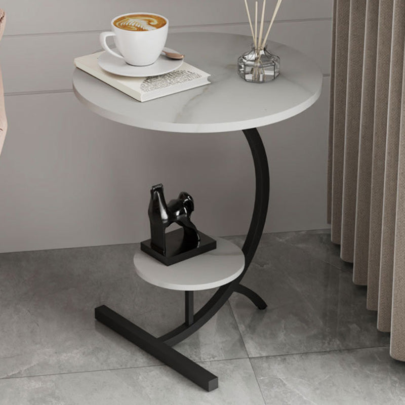 Abstract Round End Table Minimalist Side End Table for Living Room