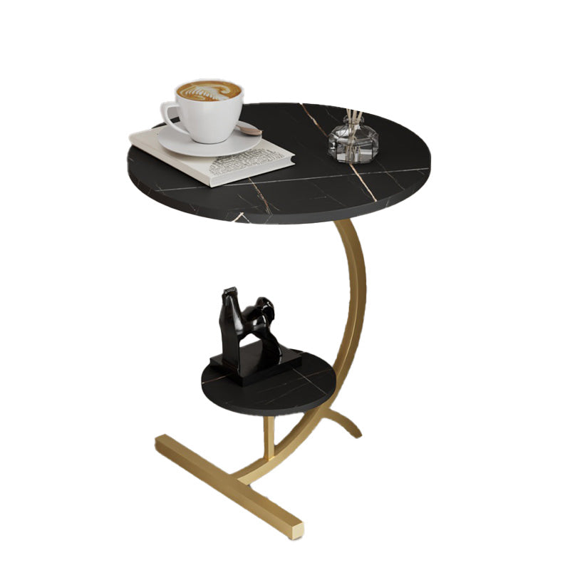 Abstract Round End Table Minimalist Side End Table for Living Room
