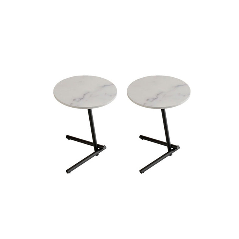 Pedestal Round End Table Minimalist Side End Table for Living Room