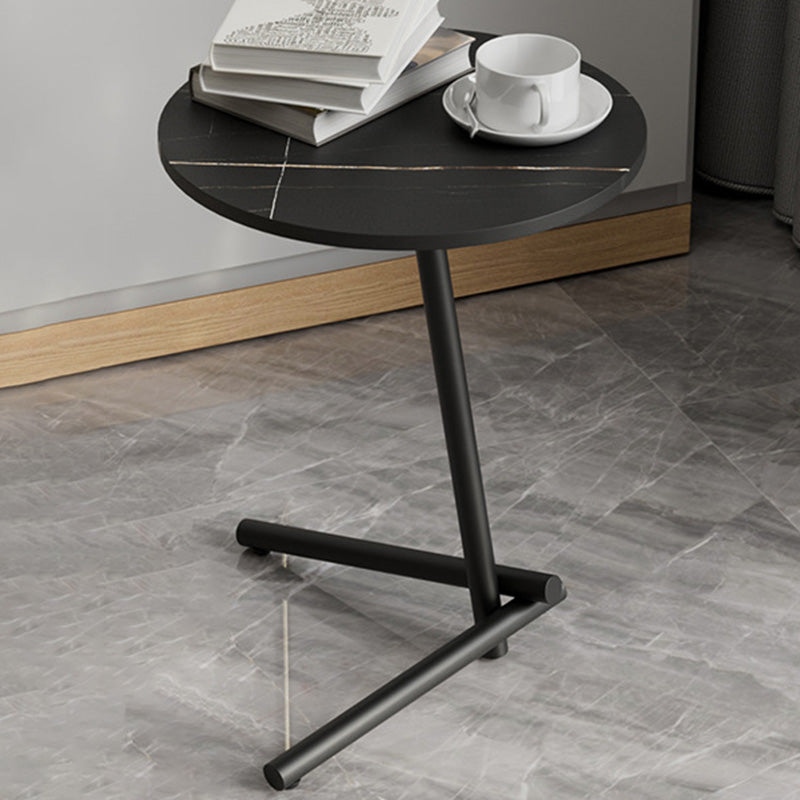 Pedestal Round End Table Minimalist Side End Table for Living Room