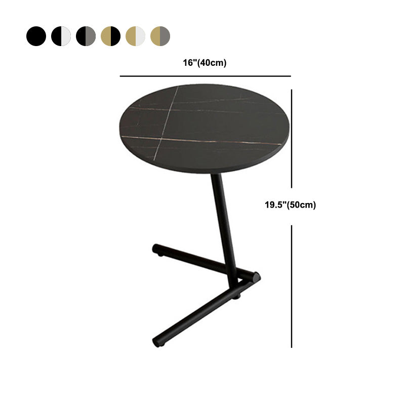 Pedestal Round End Table Minimalist Side End Table for Living Room