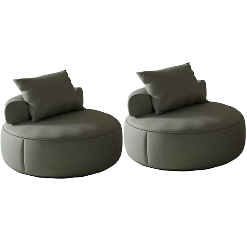 Nordic with Pillow Bonded Leather Armless Pillow Back Parsons Chair