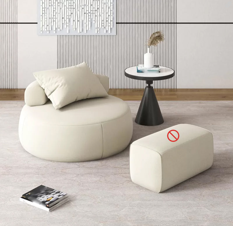 Nordic with Pillow Bonded Leather Armless Pillow Back Parsons Chair
