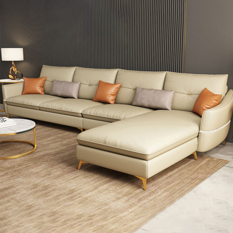 Faux Leather Sectioanl, Stain-Resistant,66.9" W for Living Room