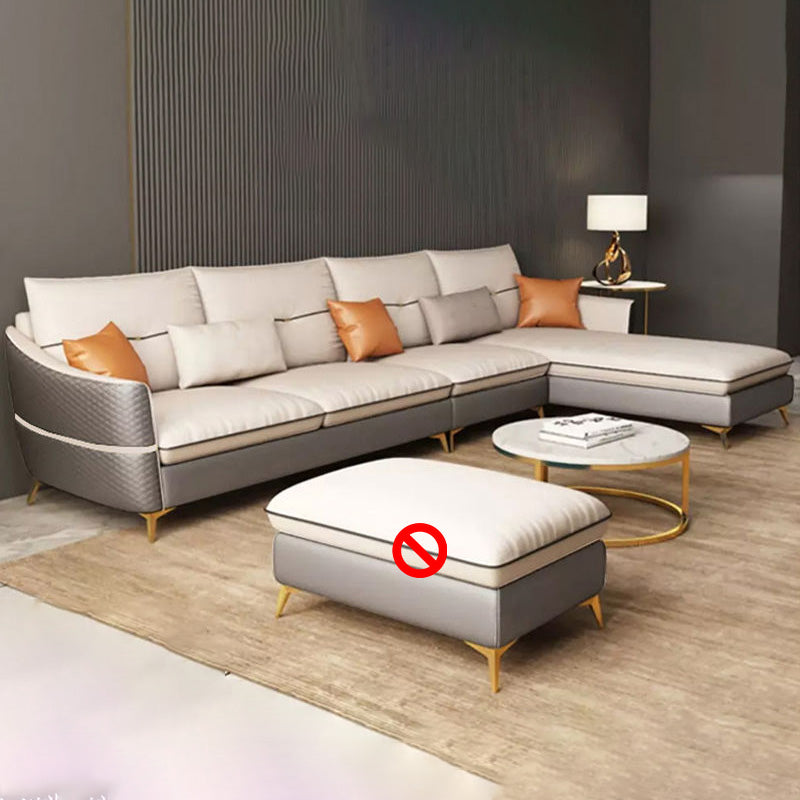 Faux Leather Sectioanl, Stain-Resistant,66.9" W for Living Room