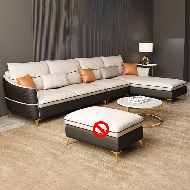 Faux Leather Sectioanl, Stain-Resistant,66.9" W for Living Room