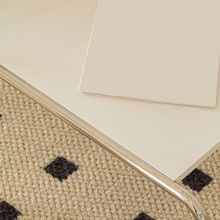 Contemporary Coffee Table with Wooden Top and Steel Sled Base