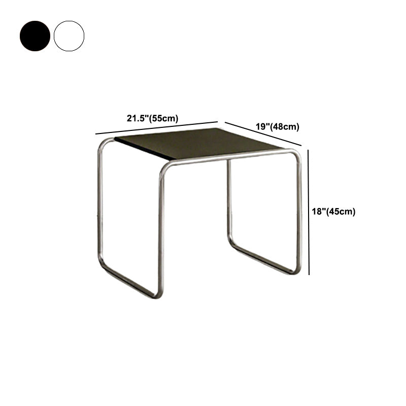 Contemporary Coffee Table with Wooden Top and Steel Sled Base