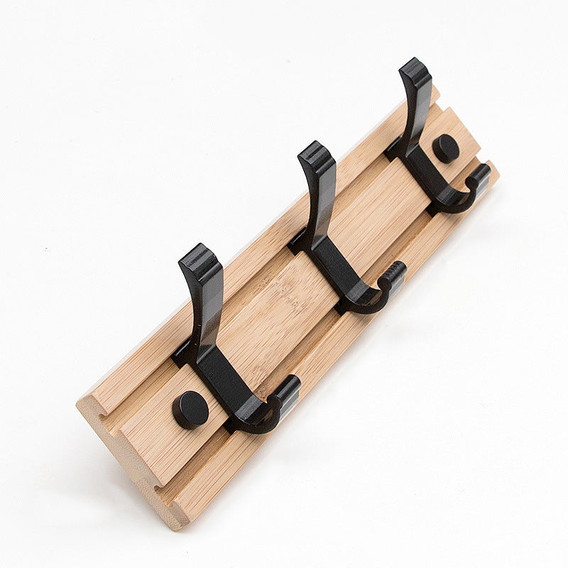 Modern Coat Rack Wall-Mounted with Hooks and Backed Wood Frame Entryway Kit