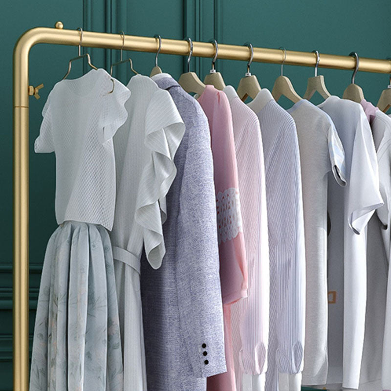 Industrial Style Coat Rack Metallic Free Standing Coat Rack With Shelves