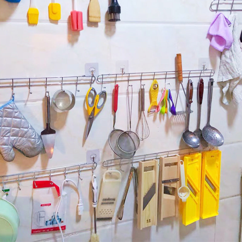 Industrial Entryway Kit Silver Stainless Steel Wall-Mounted with Hooks Coat Hanger