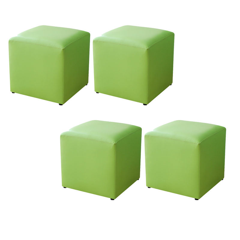Modern Pure Color Cube Sqaure Faux Leather Cube for Living Room