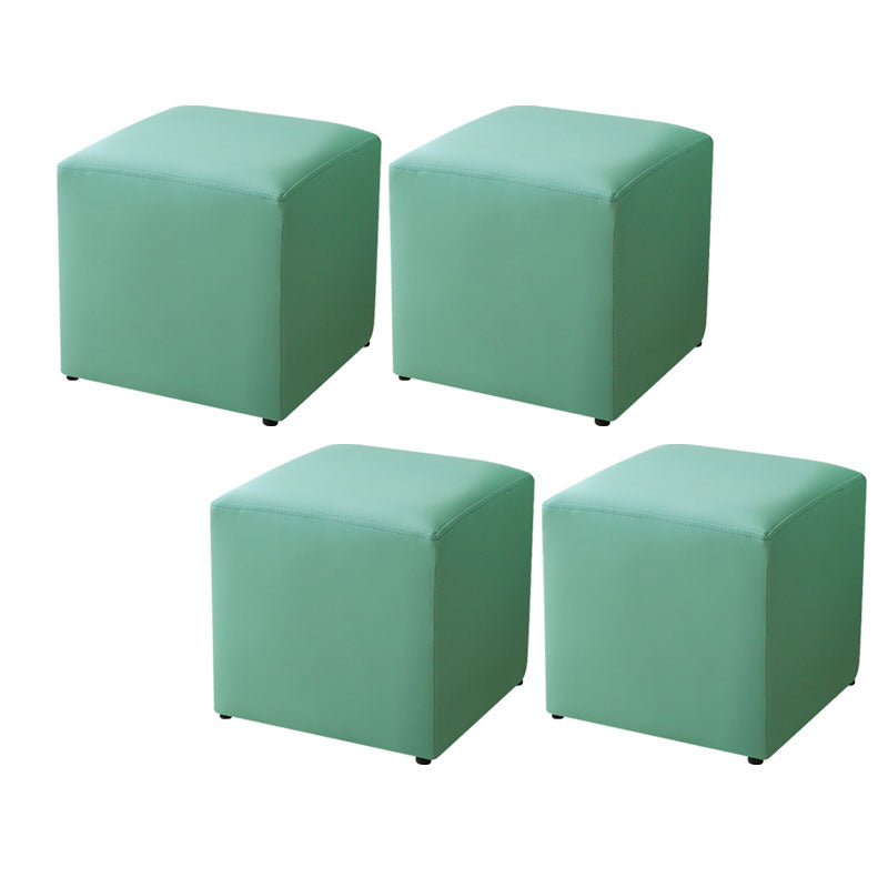 Modern Pure Color Cube Sqaure Faux Leather Cube for Living Room