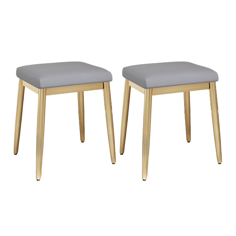 Modern Grey Standard Leather Solid Color Rectangle Indoor Standard