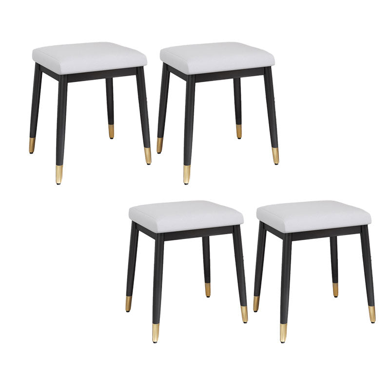 Modern Grey Standard Leather Solid Color Rectangle Indoor Standard