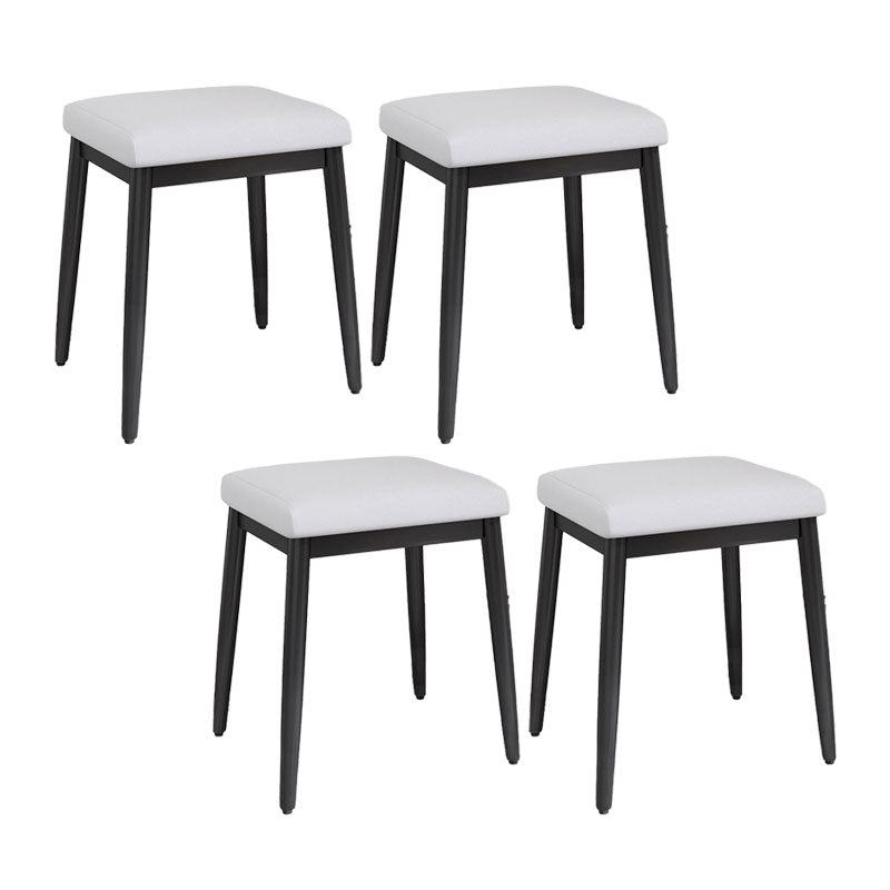 Modern Grey Standard Leather Solid Color Rectangle Indoor Standard