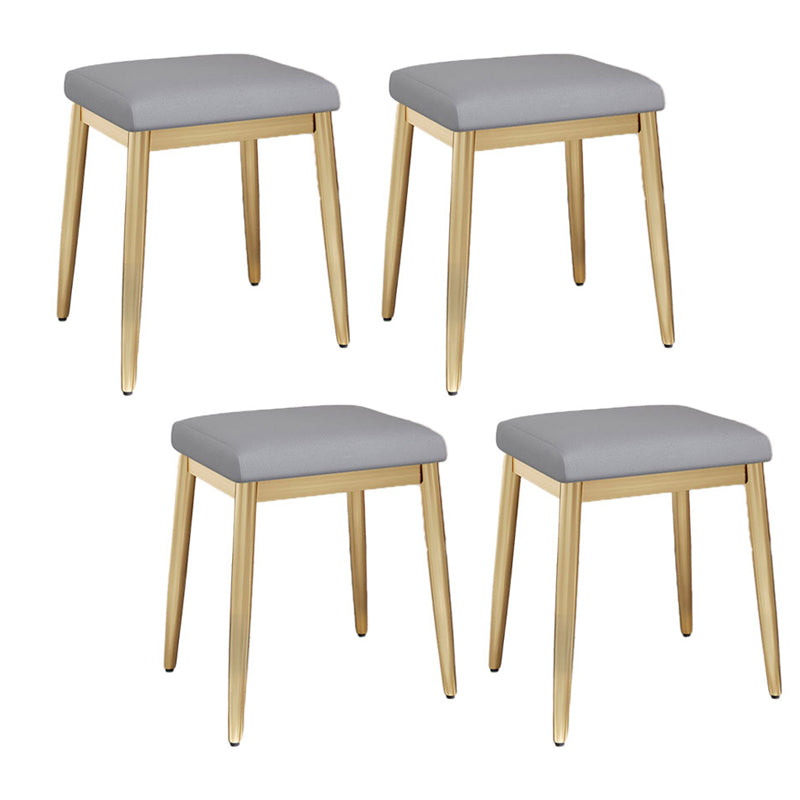 Modern Grey Standard Leather Solid Color Rectangle Indoor Standard