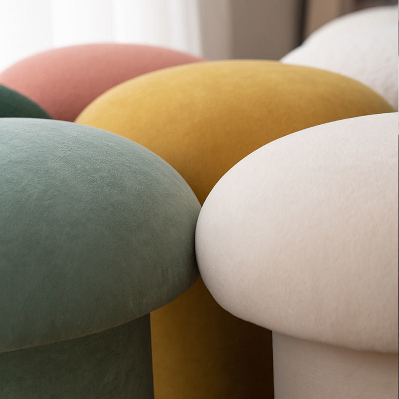 Modern Velvet Pouf Plain Specialty Water Resistant Chair Ottoman