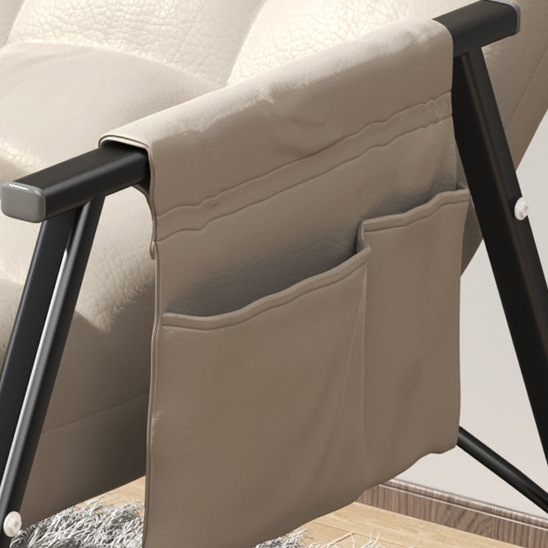 Upholstered and Metal Rocking Chair Contemporary Rocker Chair Removable Cushions