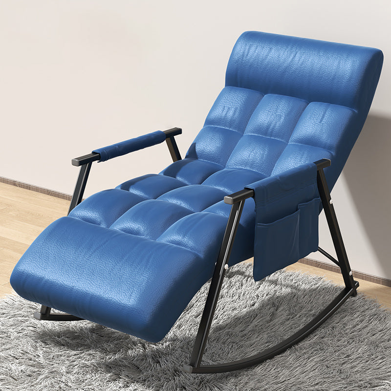 Upholstered and Metal Rocking Chair Contemporary Rocker Chair Removable Cushions