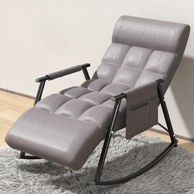 Upholstered and Metal Rocking Chair Contemporary Rocker Chair Removable Cushions