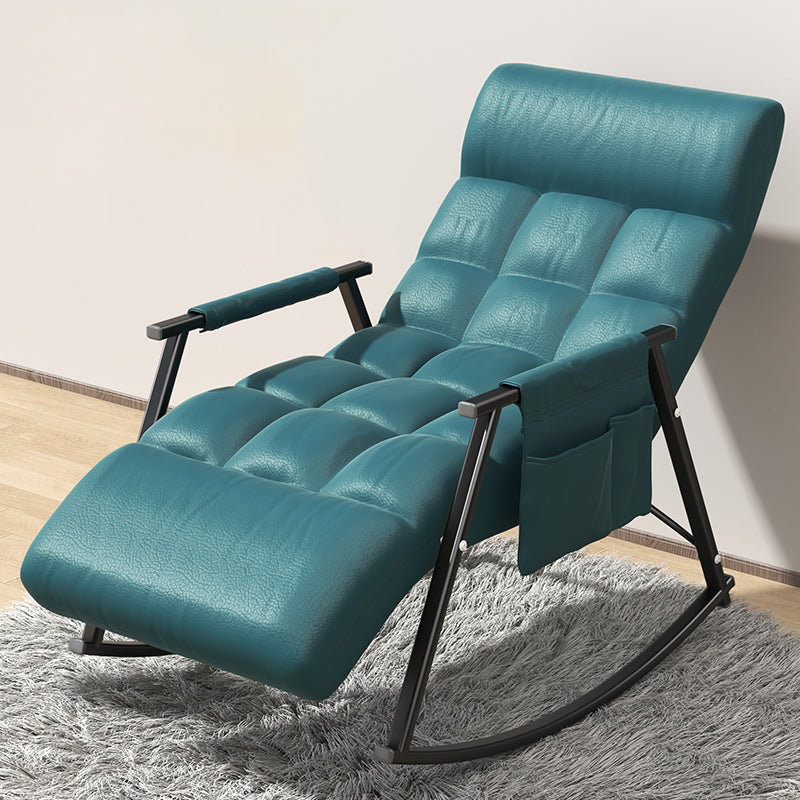 Upholstered and Metal Rocking Chair Contemporary Rocker Chair Removable Cushions