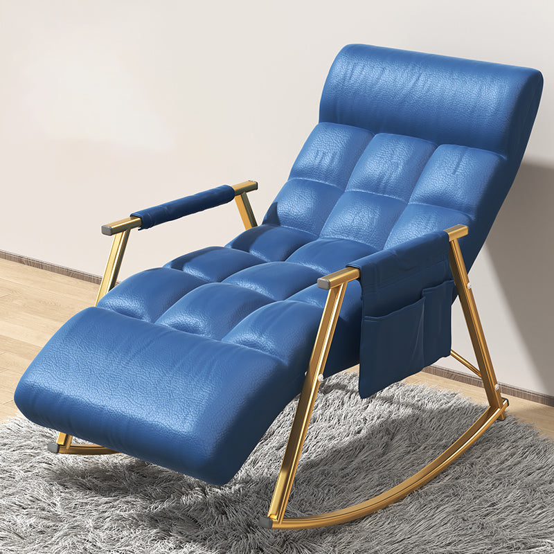 Upholstered and Metal Rocking Chair Contemporary Rocker Chair Removable Cushions