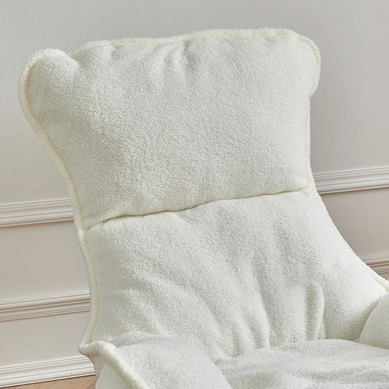 High Back Rocking Chair Ergonomic with Padded Seat Rocker Chair  with Ottoman