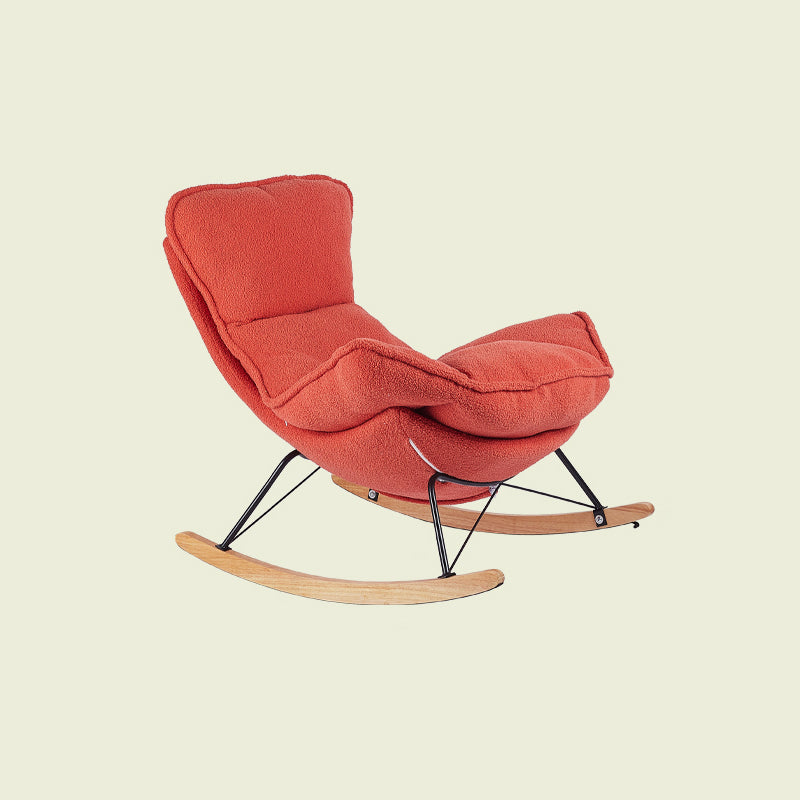 High Back Rocking Chair Ergonomic with Padded Seat Rocker Chair  with Ottoman