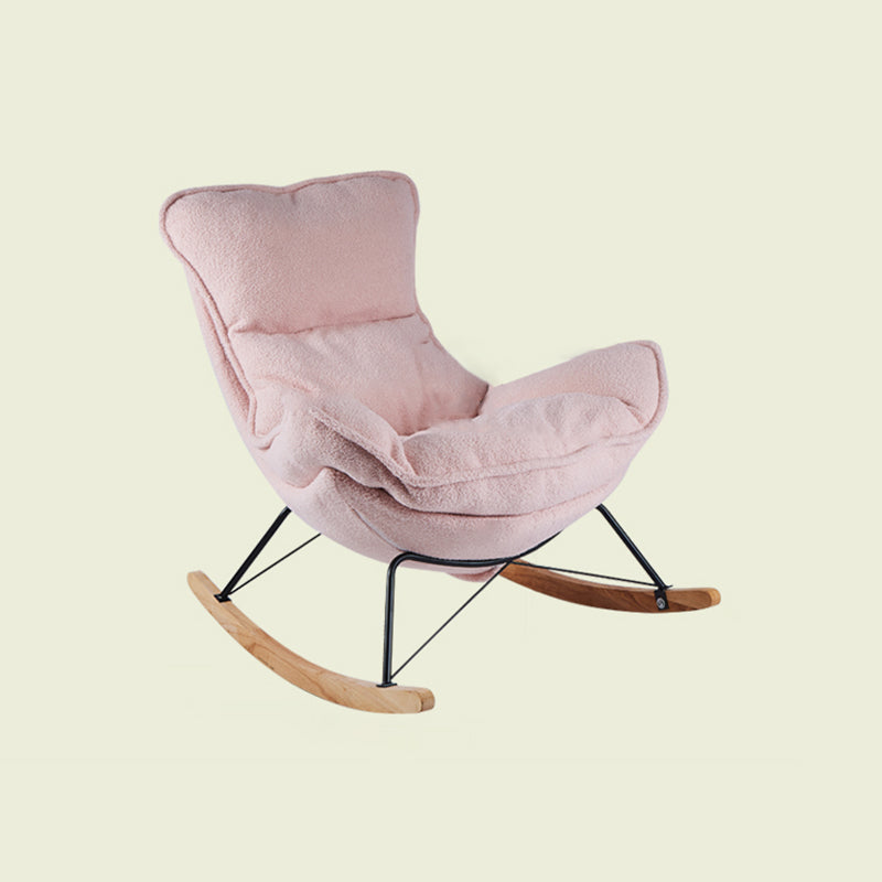 High Back Rocking Chair Ergonomic with Padded Seat Rocker Chair  with Ottoman