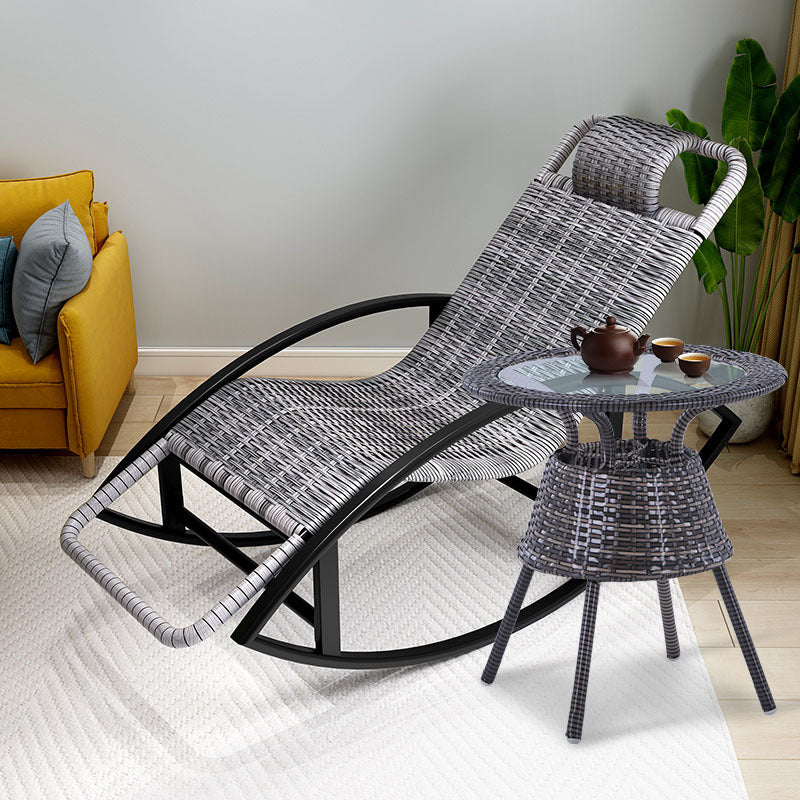 Wicker Spindle Rocking Chair Contemporary Outdoor Rocker Chair
