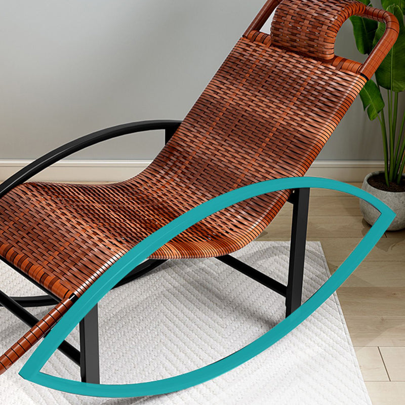 Wicker Spindle Rocking Chair Contemporary Outdoor Rocker Chair