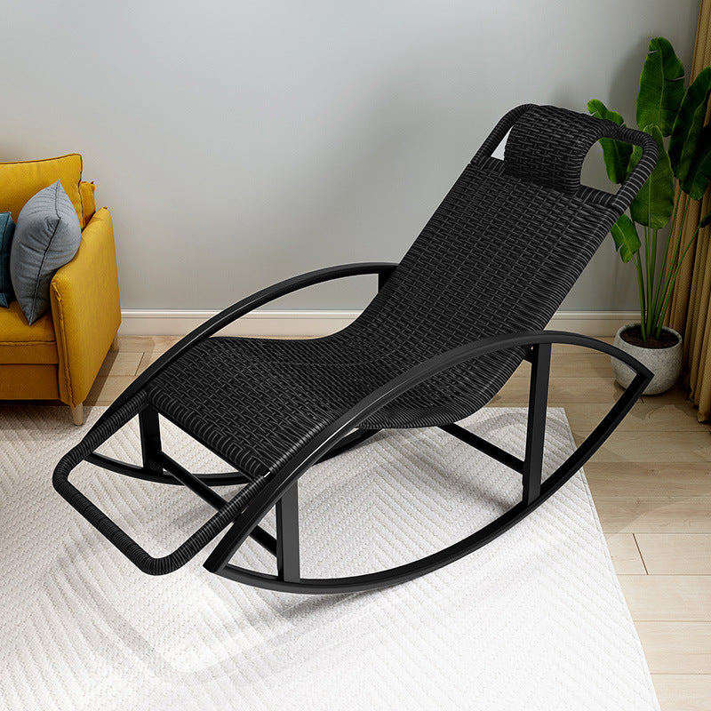 Wicker Spindle Rocking Chair Contemporary Outdoor Rocker Chair