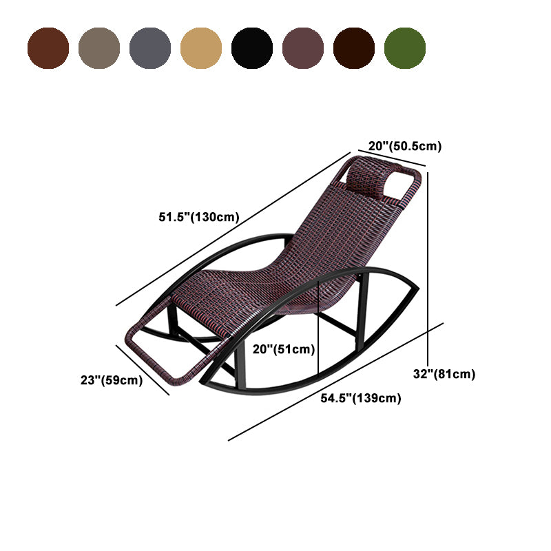 Wicker Spindle Rocking Chair Contemporary Outdoor Rocker Chair