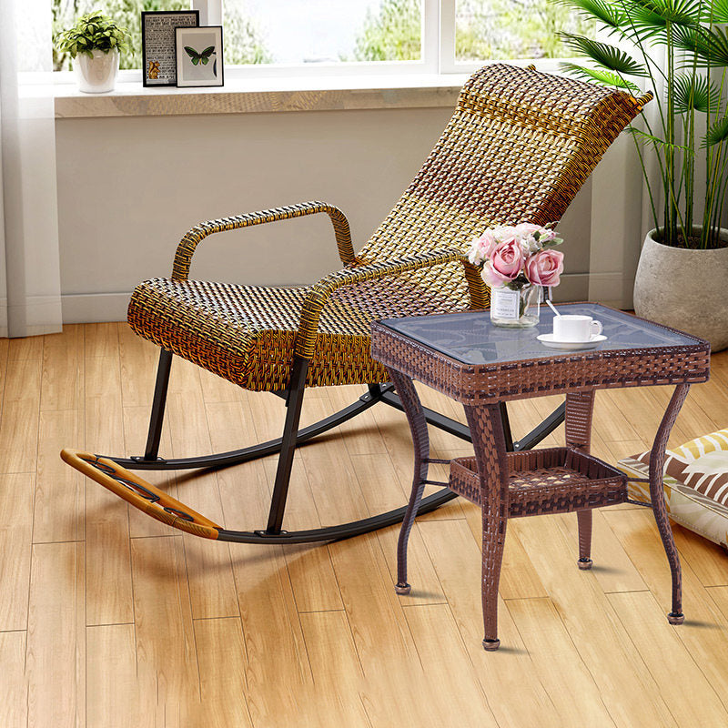 Rattan Outdoor Rocking Chair Contemporary Spindle Rocker Chair