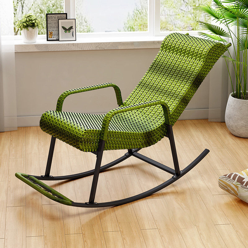 Rattan Outdoor Rocking Chair Contemporary Spindle Rocker Chair