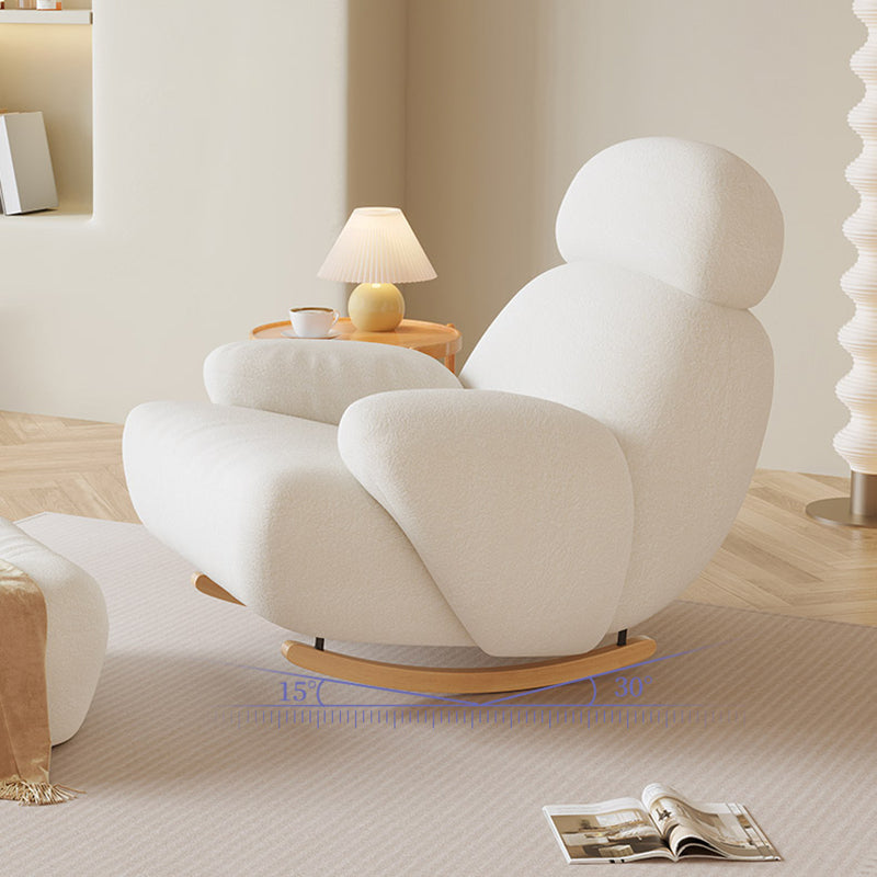 Upholstered Glam Rocker Ergonomic with Padded Seat Rocking Chair 37.8" x 37.8" x 33.5"