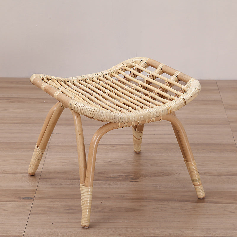 Contemporary Wicker Rocking Accent Chair Natural Rocker Chair Spindle