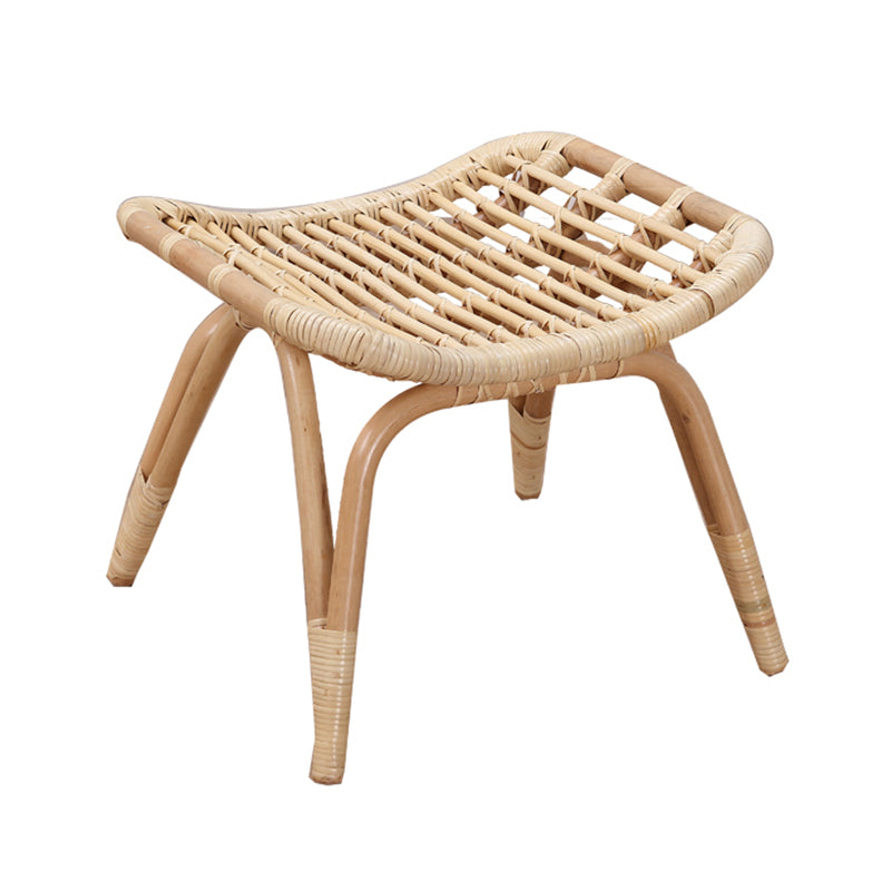 Contemporary Wicker Rocking Accent Chair Natural Rocker Chair Spindle