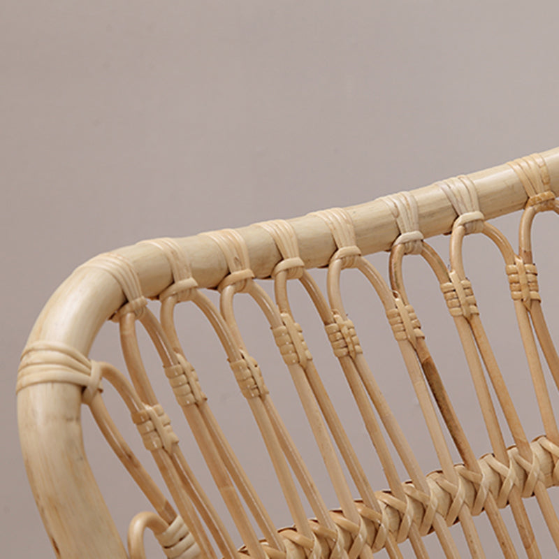 Contemporary Wicker Rocking Accent Chair Natural Rocker Chair Spindle