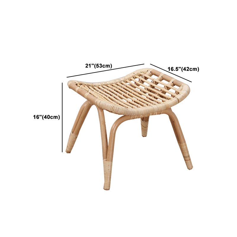 Contemporary Wicker Rocking Accent Chair Natural Rocker Chair Spindle