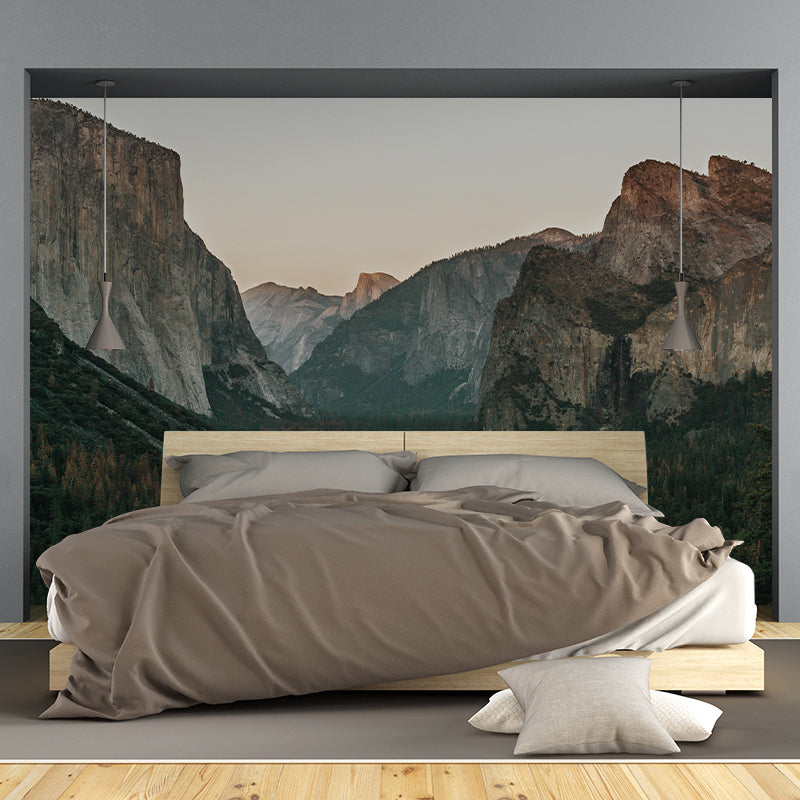 Mountain Photography Wall Mural Contemporary Moisture Resistant Wall Mural